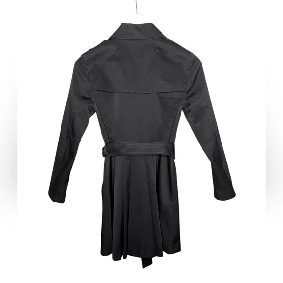 Banana Republic Petite XS Black Classic Trench Coat Belted Tailored - Picture 3 of 14